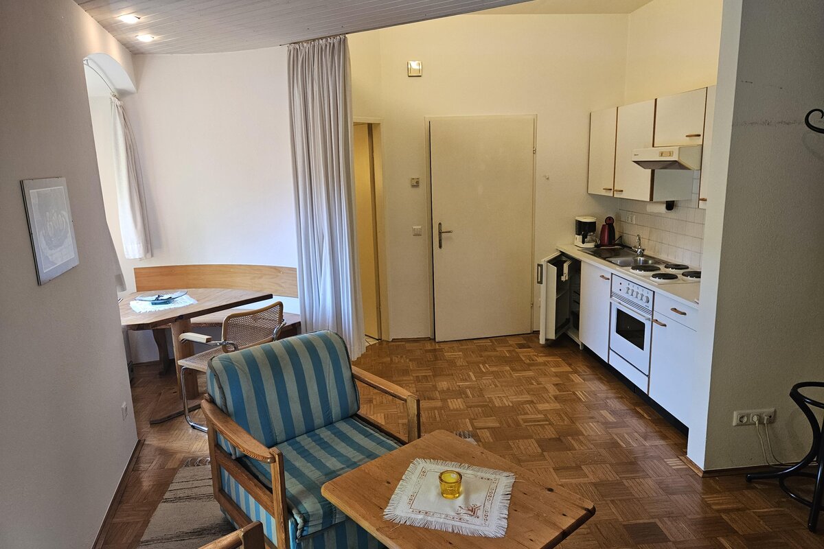 Küchenbereich im Appartement Typ A des Provianthauses