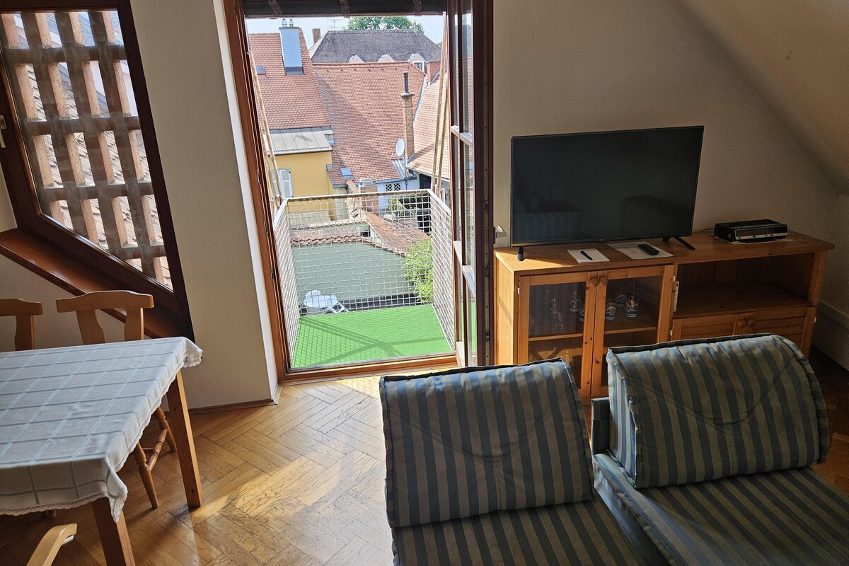 Balkon oder Terrasse beim Appartement Typ B im Provianthaus