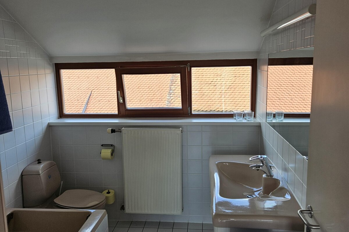Badezimmer der zweiten Wohnung im Provianthaus