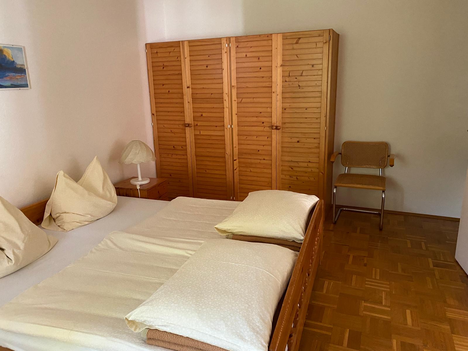 Schlafzimmer im Appartement Typ B des Provianthauses