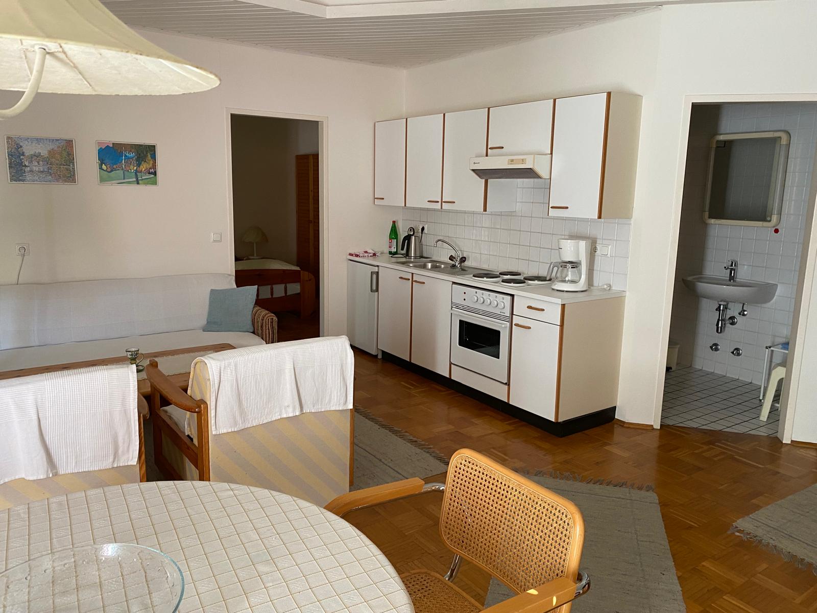 Wohnküche im Appartement Typ B des Provianthauses zu Bad Radkersburg